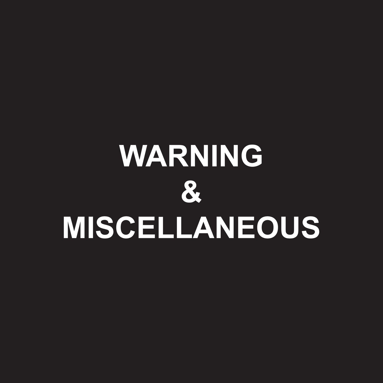 Warning