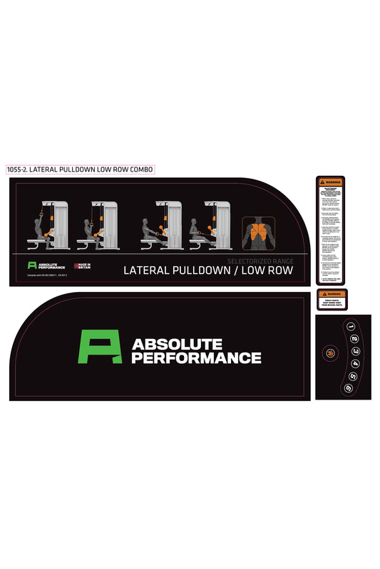 Absolute Performance - Sticker Set 1055-2 Lat Pull Low Row