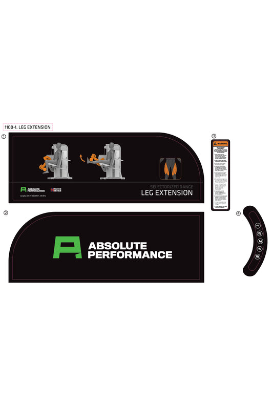 Absolute Performance - Sticker Set 1100-1 Leg Extension