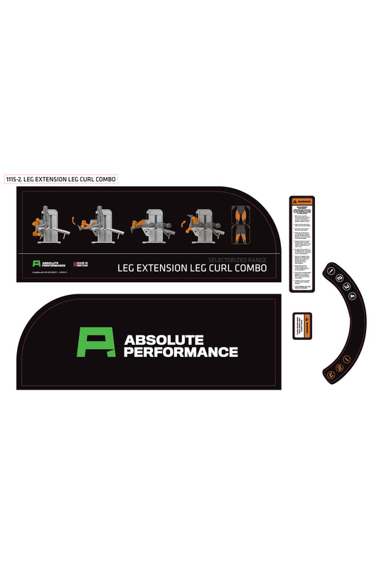 Absolute Performance - Sticker Set 1115-2 Leg Extension Leg Curl Combo