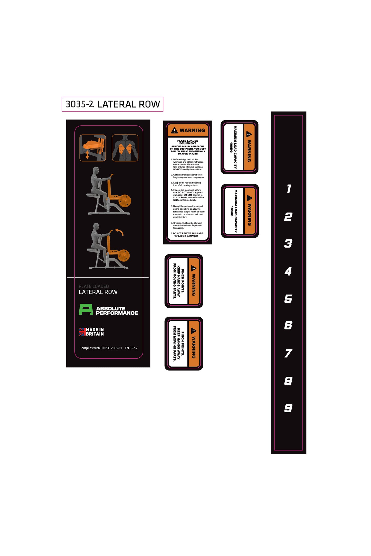 Absolute Performance - Sticker Set 3035-2 Lateral Row