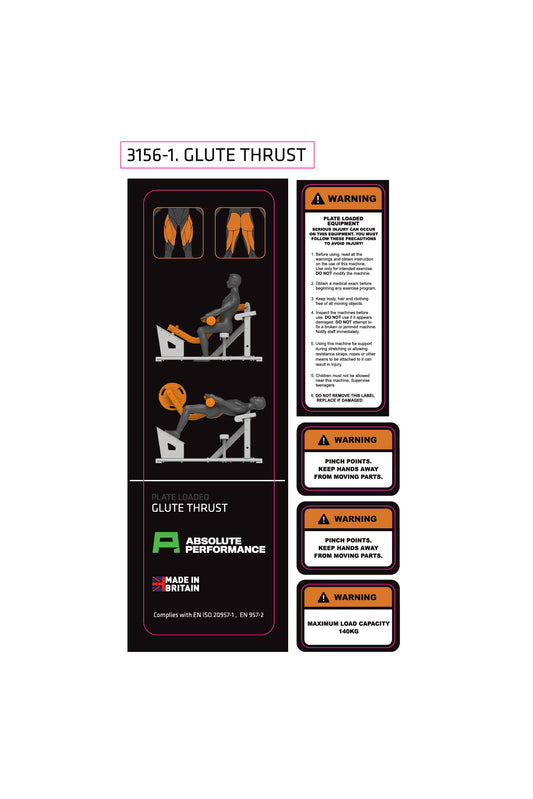 Absolute Performance - Sticker Set 3156-1 Glute Thrust