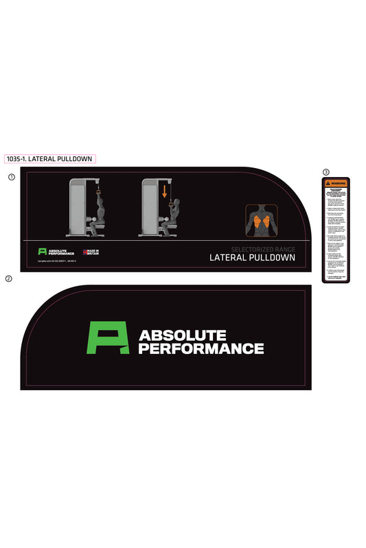 Absolute Performance - Sticker Set 1035-1 Lat Pulldown
