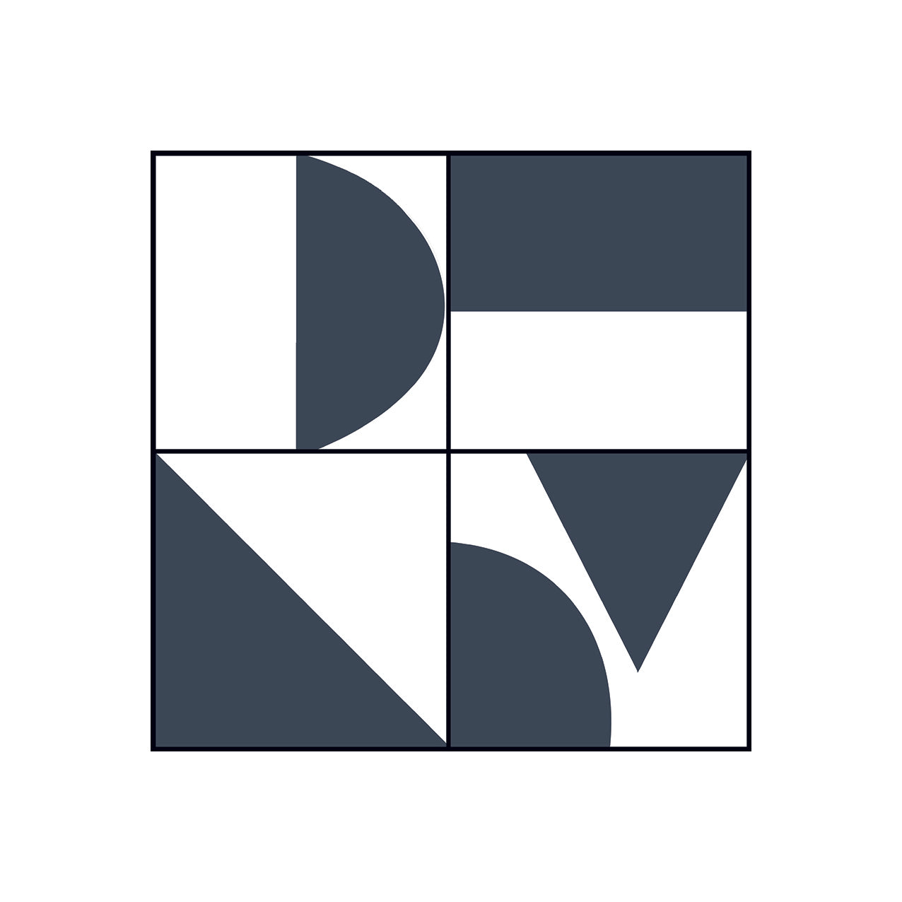 Abstract Geometric Navy Premium