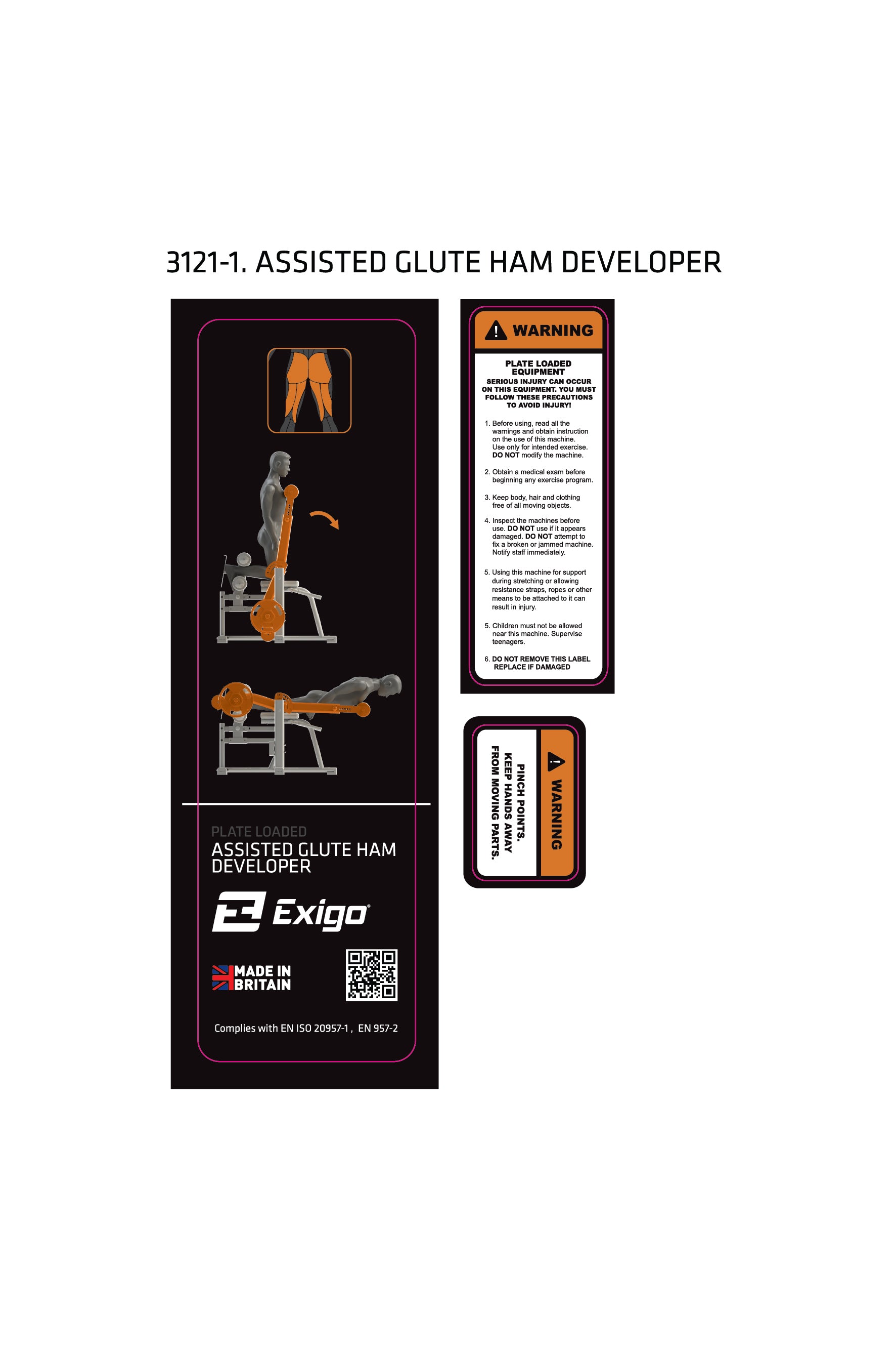 Super Generic Sticker Exigo Generic - Sticker Set 3121-1 Assisted Glute Ham Developer – Super ...