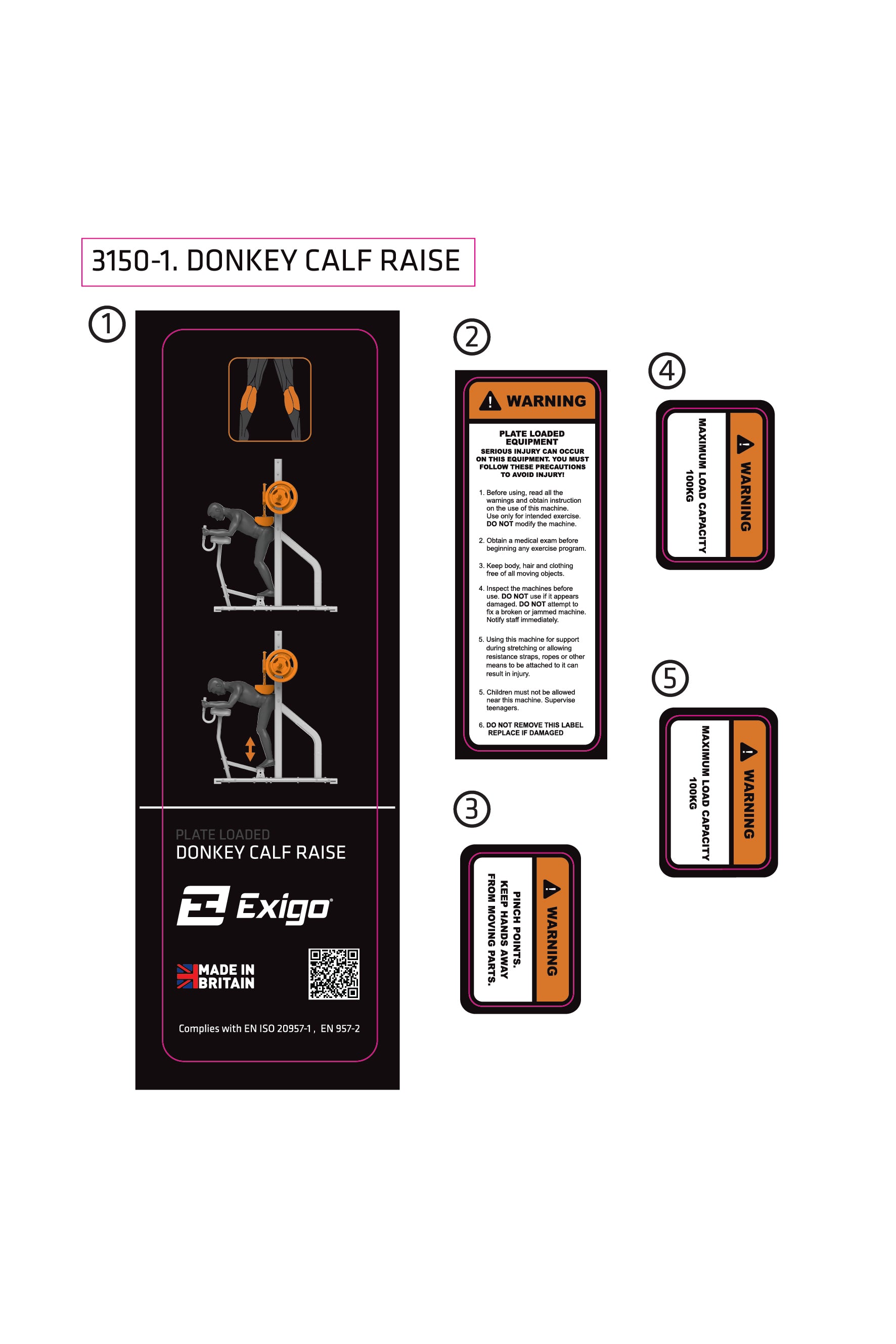 Exigo Generic - Sticker Set 3150-1 Donkey Calf Raise – Super-Wide Digital